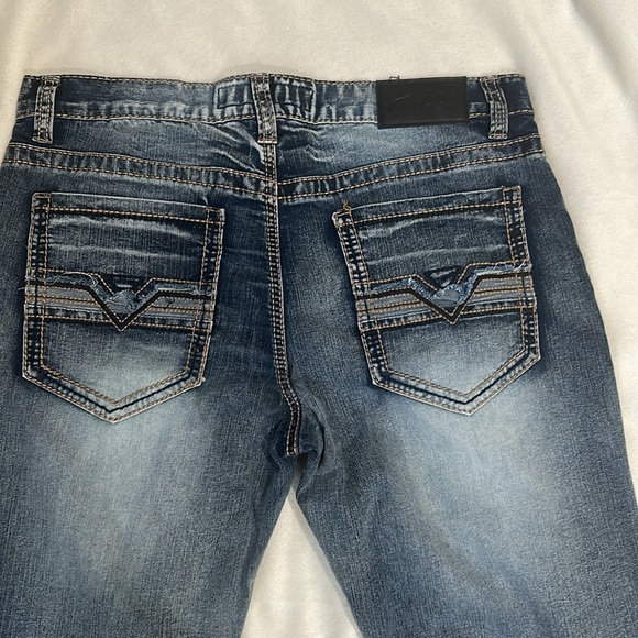 Blue Relaxed Fit Jeans with Vintage Wash - Picture 5 of 7